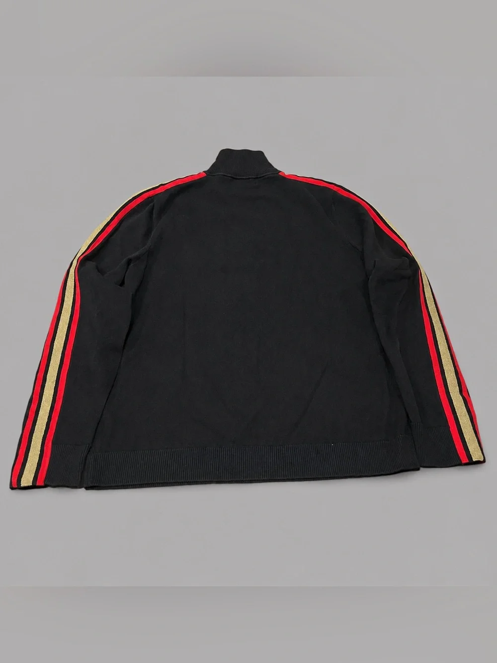 Ralph Lauren L-RL Lauren Active Men’s XL Black 1/4 Zip Sweater Red Stripe